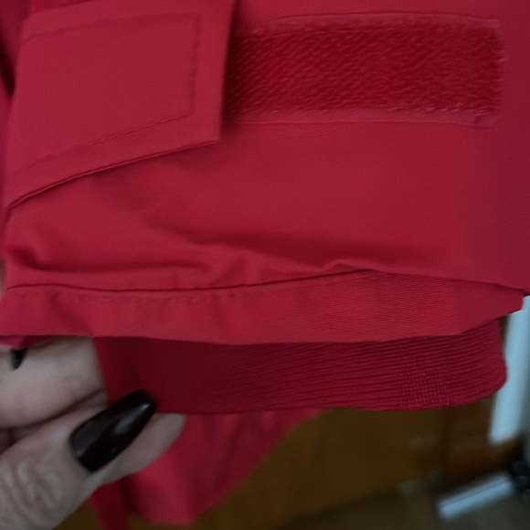 Lands' End Red Hooded Stadium Parka Coat size large - Picture 9 of 14